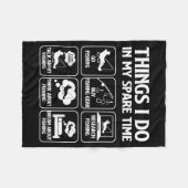 Things I Do In My Spare Time Fishing Boys Funny Fi Fleecedecke (Vorderseite (Horizontal))