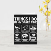 Things I Do In My Spare Time Fishing Boys Funny Fi Karte (Gelbe Blume)