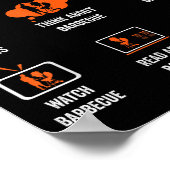 Things I Do In My Spare Time Funny Barbeque Grill Poster (Ecke)