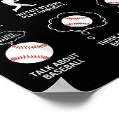 Things I Do In My Spare Time Funny Baseball Player Poster (Ecke)