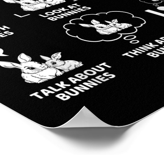 Things I Do In My Spare Time Funny Bunny Rabbit Lo Poster (Ecke)