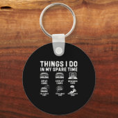 Things I Do In My Spare Time Funny Car Enthusiast Schlüsselanhänger (Vorderseite)