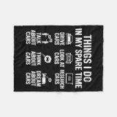 Things I Do In My Spare Time Funny Car Lovers For Fleecedecke (Vorderseite (Horizontal))