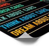 Things I Do In My Spare Time Funny Car Lovers  Poster (Ecke)