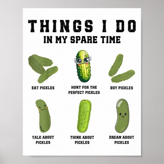 Things I Do In My Spare Time Funny Ckles Poster (Vorne)