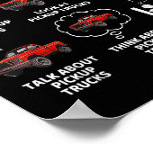 Things I Do In My Spare Time Funny Ckup Truck Love Poster (Ecke)