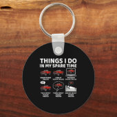 Things I Do In My Spare Time Funny Ckup Truck Love Schlüsselanhänger (Vorderseite)