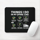 Things I Do In My Spare Time Funny Cube Puzzle Spe Mousepad (Mit Mouse)