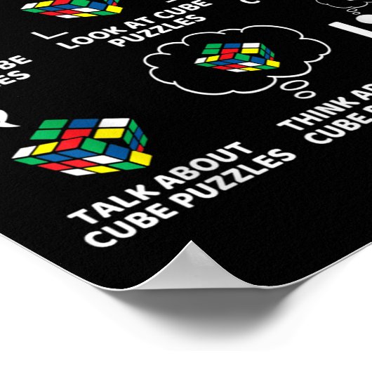 Things I Do In My Spare Time Funny Cube Puzzle Spe Poster (Ecke)