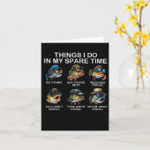 Things I Do In My Spare Time Funny Fishing Karte (Gelbe Blume)