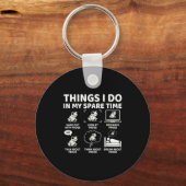 Things I Do In My Spare Time Funny Frog Lover Schlüsselanhänger (Vorderseite)