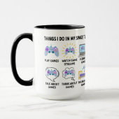 Things I Do In My Spare Time | Funny Gamer Tasse (Links)