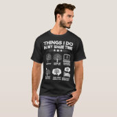 Things I Do In My Spare Time Funny Genealogy  T-Shirt (Vorne ganz)