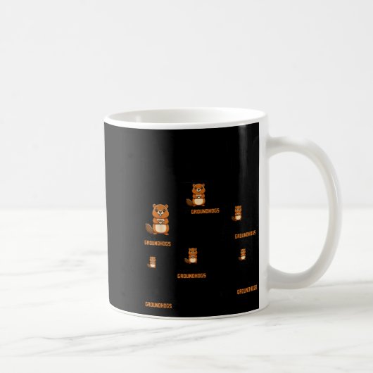 Things I Do In My Spare Time Funny Groundhog Day Kaffeetasse (Rechts)