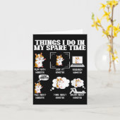 Things I Do In My Spare Time Funny Hamster Pet Lov Karte (Gelbe Blume)