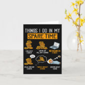 Things I Do In My Spare Time Funny Numismatics Coi Karte (Gelbe Blume)