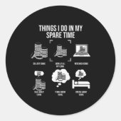 Things I Do In My Spare Time, Funny Numismatics Runder Aufkleber (Vorderseite)