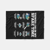 Things I Do In My Spare Time - Funny Rock Collecto Fleecedecke (Vorderseite (Horizontal))