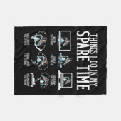 Things I Do In My Spare Time Funny Titanic Fleecedecke (Vorderseite (Horizontal))