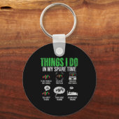 Things I Do In My Spare Time Funny Trading Stock I Schlüsselanhänger (Vorderseite)