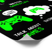 Things I Do In My Spare Time Gaming Funny Gamer Bo Poster (Ecke)