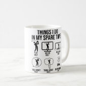 Things I Do In My Spare Time Golf Player Golfing P Kaffeetasse (VorderseiteRechts)