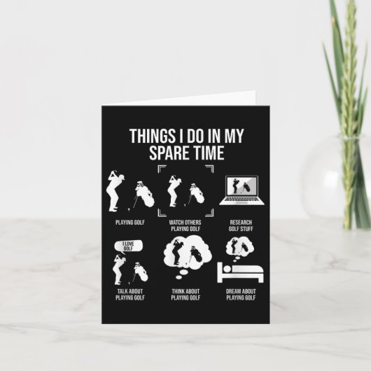 Things I Do In My Spare Time, Golf Player  Karte (Vorderseite)