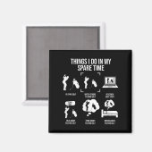 Things I Do In My Spare Time, Golf Player  Magnet (Vorderseite/Rückseite)