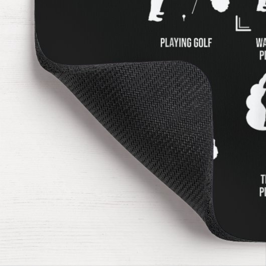 Things I Do In My Spare Time, Golf Player  Mousepad (Ecke)