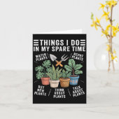 Things I Do In My Spare Time Houseplant Gardening Karte (Gelbe Blume)