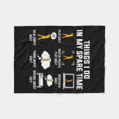 Things I Do In My Spare Time Play Golf  Fleecedecke (Vorderseite (Horizontal))