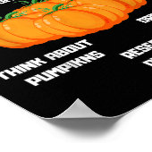 Things I Do In My Spare Time Pumpkin _ Pumpkins Fu Poster (Ecke)