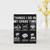 Things I Do In My Spare Time Roller Coaster Fan De Karte (Gelbe Blume)