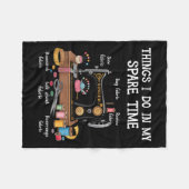 Things I Do In My Spare Time Sewing Machine Quilti Fleecedecke (Vorderseite (Horizontal))