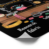 Things I Do In My Spare Time Sewing Machine Quilti Poster (Ecke)