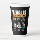 Things I Do In My Spare Time Tractor Funny Farm Milchtasse (Vorderseite)