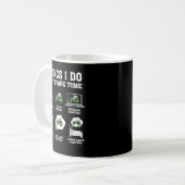 things i do in my spare time tractor Green Funny F Kaffeetasse (Vorderseite Links)