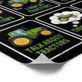 Things I Do In My Spare Time Tractor Lovers  Poster (Ecke)