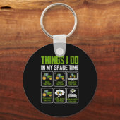 Things I Do In My Spare Time Tractor Lovers  Schlüsselanhänger (Vorderseite)