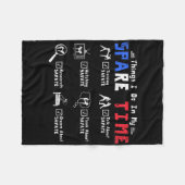 Things I Do In My Spare Time Training Savate Fleecedecke (Vorderseite (Horizontal))