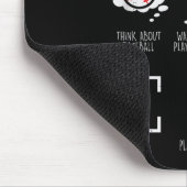 Things I Do Spare Time Baseball Funny Player Men W Mousepad (Ecke)