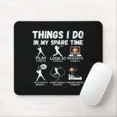 Things I Do Spare Time Baseball Funny Player Men W Mousepad (Mit Mouse)