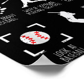 Things I Do Spare Time Baseball Funny Player Men W Poster (Ecke)