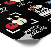 Things I Do Spare Time Bowling Funny Bowler Men Wo Poster (Ecke)
