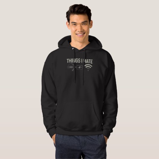 Things I Hate Programmer Gamer Computer Nerd Strea Hoodie (Vorne ganz)