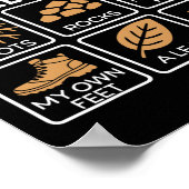 Things I Trip On While Hiking Roots Rocks Trekking Poster (Ecke)