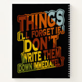 Things I'll Forget If I Don't Write Them Down Notizblock (Rückseite)