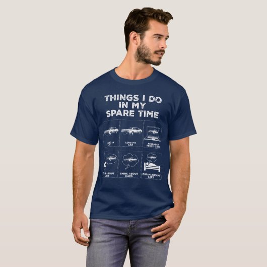 Things In My Spareime Car Lover Lover Auto retro g T-Shirt (Vorne ganz)