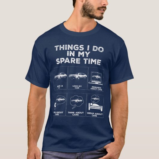 Things In My Spareime Car Lover Lover Auto retro g T-Shirt (Vorderseite)