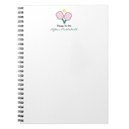 Things To Do After Pickleball Notizblock (Vorderseite)